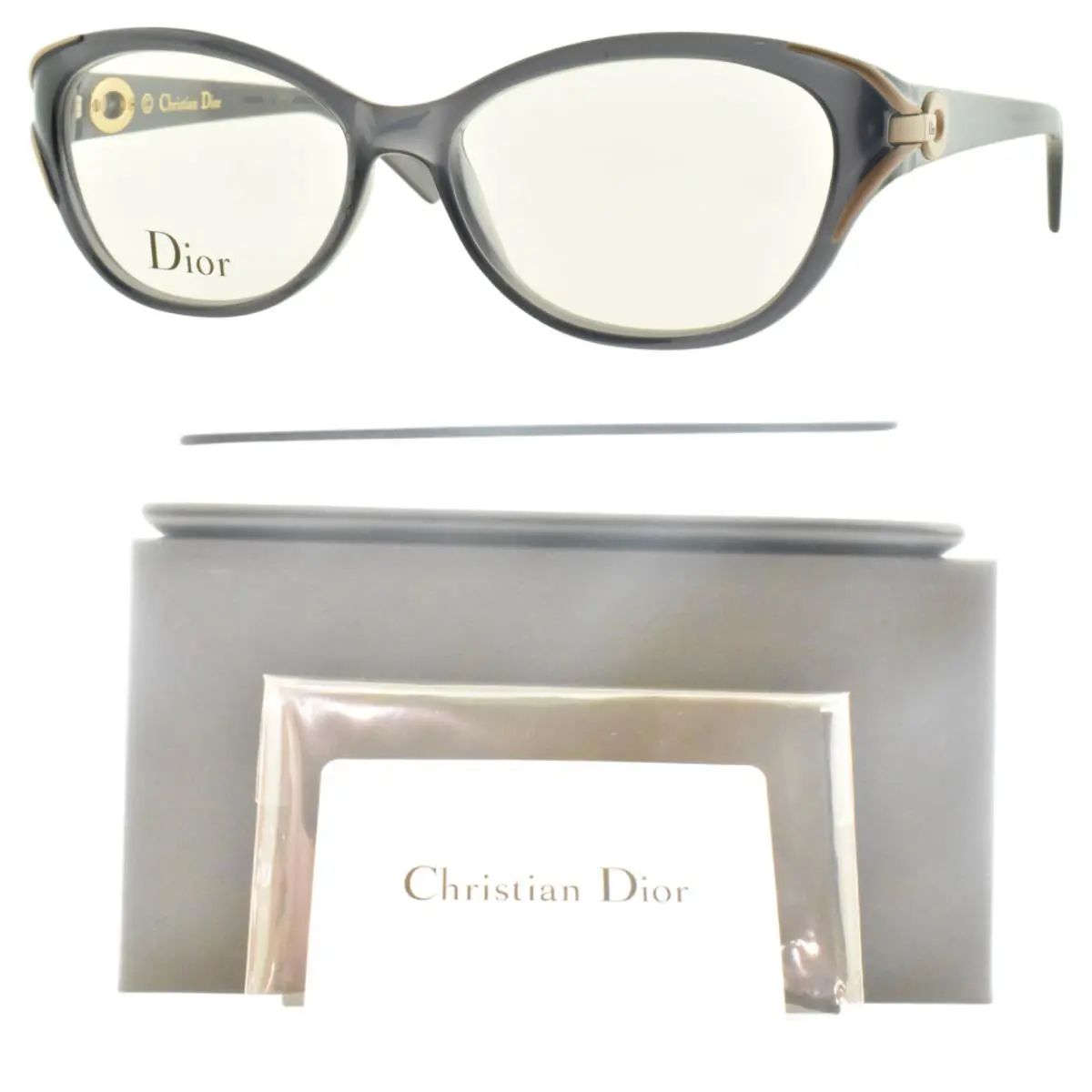 Christian Dior CD3281 8PB Pink Grey Oval Full Rim Womens Optical Frame - Frame: Pink