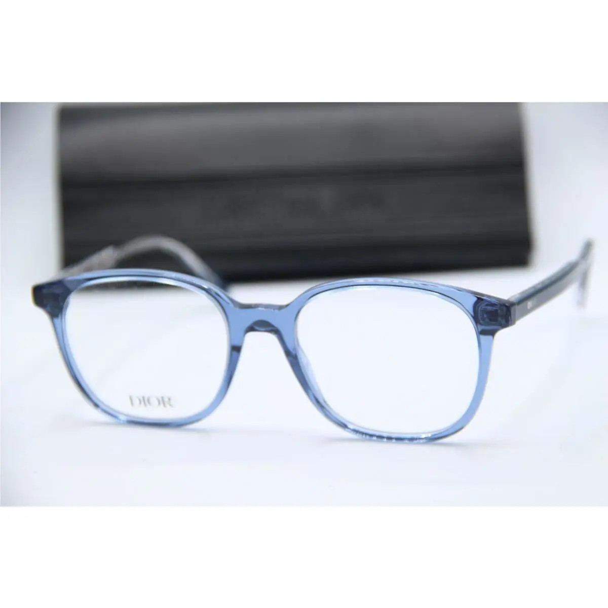 Christian Dior Indior O S71 3000 Crystal Blue Eyeglasses W/case 52-18