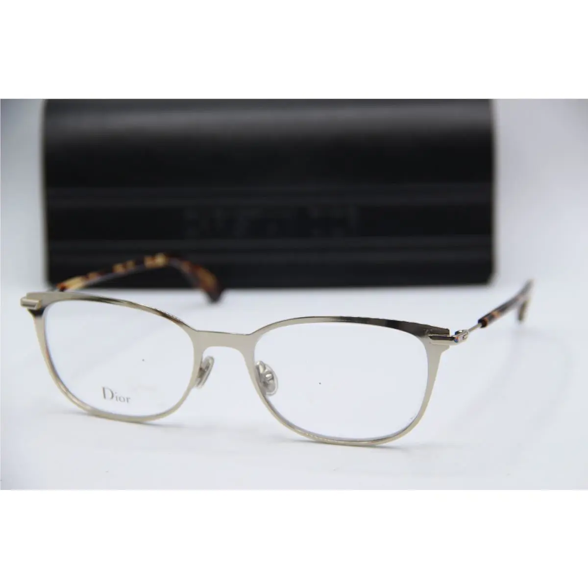 Christian Dior Dioressence 13 3YG Slv Tort Eyeglasses W/case 53-17