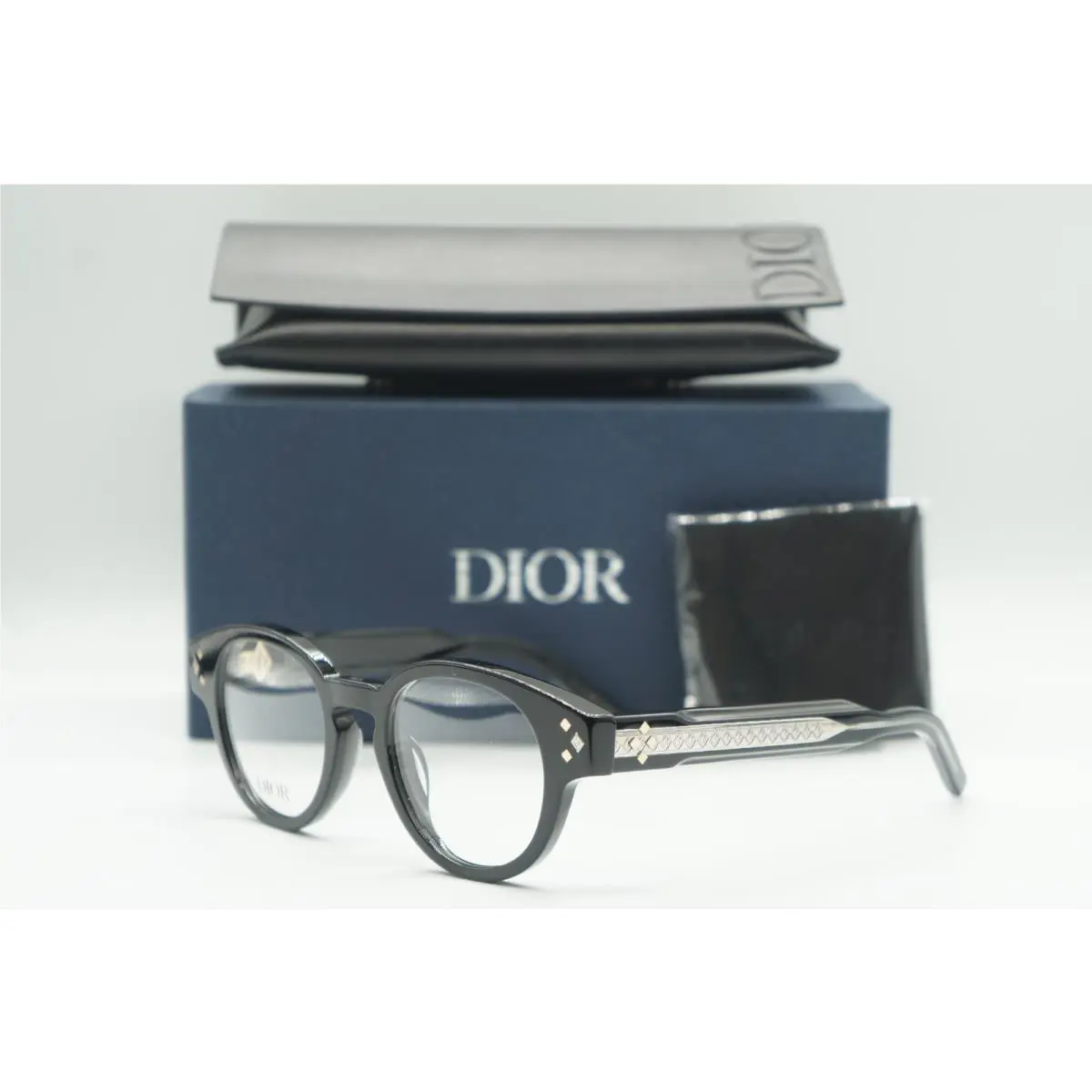 Christian  CD Diamondo R1I 1000 Black Crystal Eyeglasses 48-21 by Dior