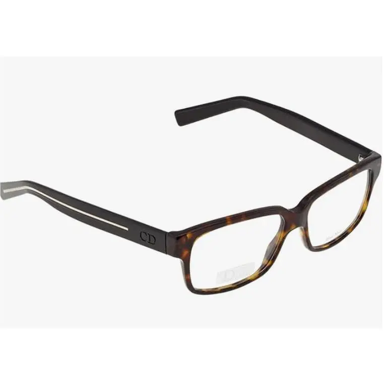 Christian Dior Blacktie 150 0AM6 Dark Havana Black Crystal Eyeglasses