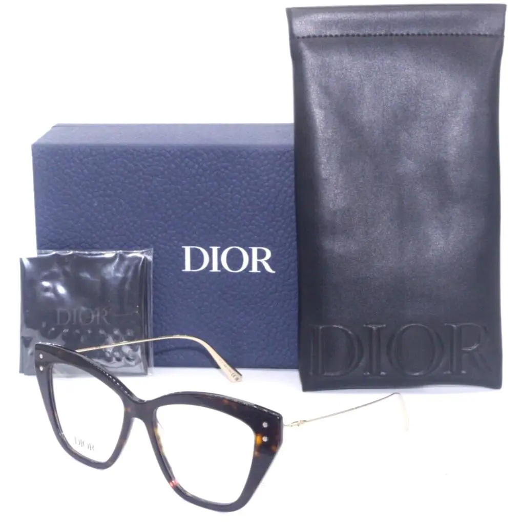 Christian  Missdioro B3I 2200 Havana/gold Temples Eyeglasses 52-15 by Dior