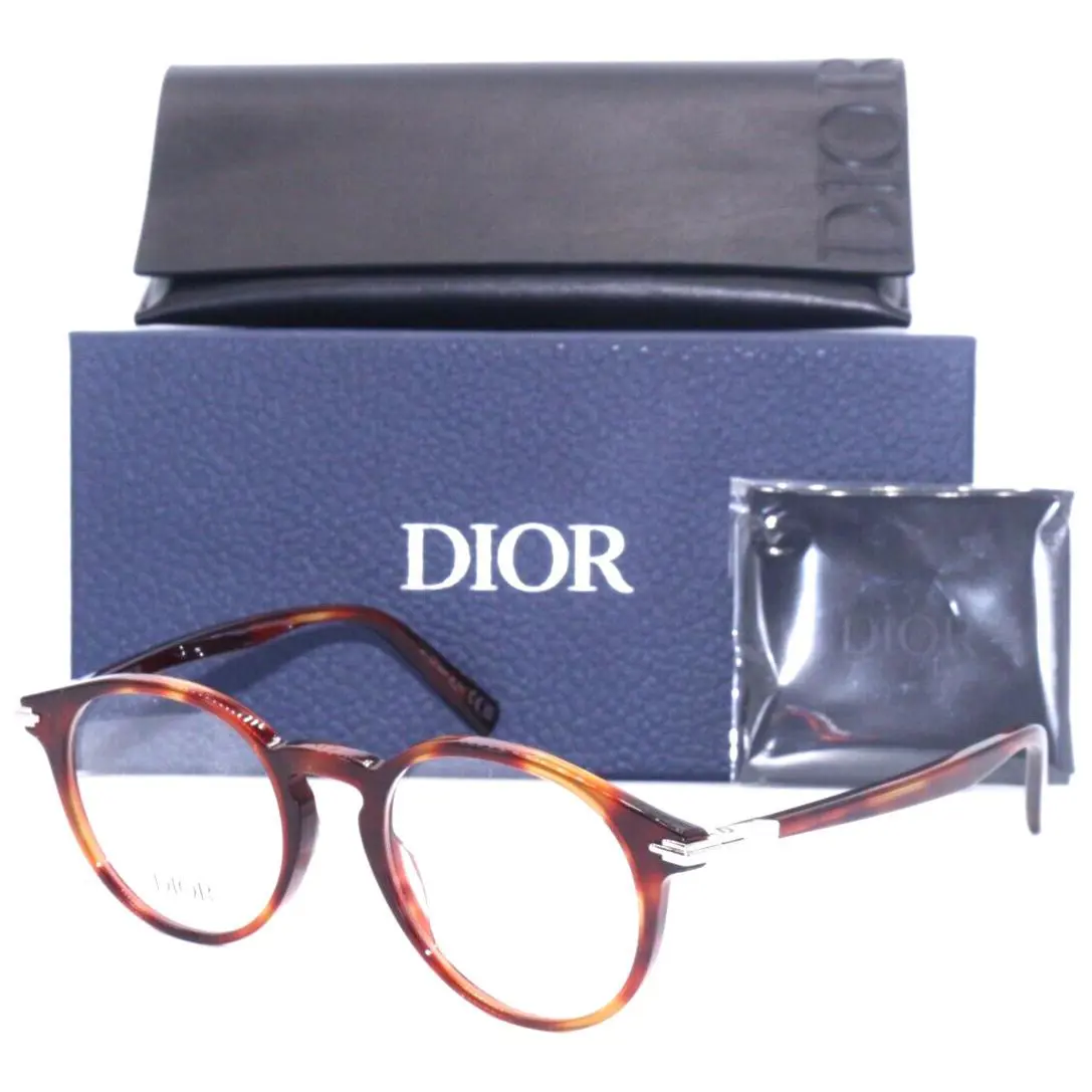 Christian  blacksuito R6I 2500 Round Blonde Havana Eyeglasses 50-20 by Dior