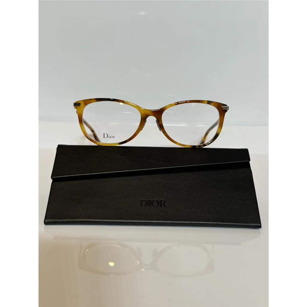 Dior Essence 9F SX7 Light Havana Oval Woman Eyeglasses 52mm