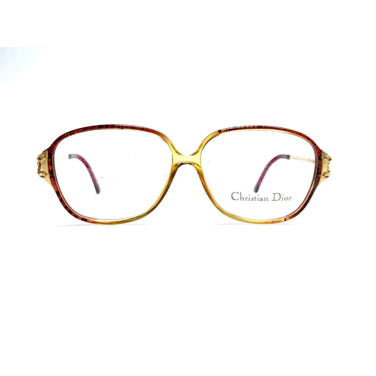 Christian  Brown Amber Red Oval Gold Glasses Austria 2878 30 54 12 125 by Dior