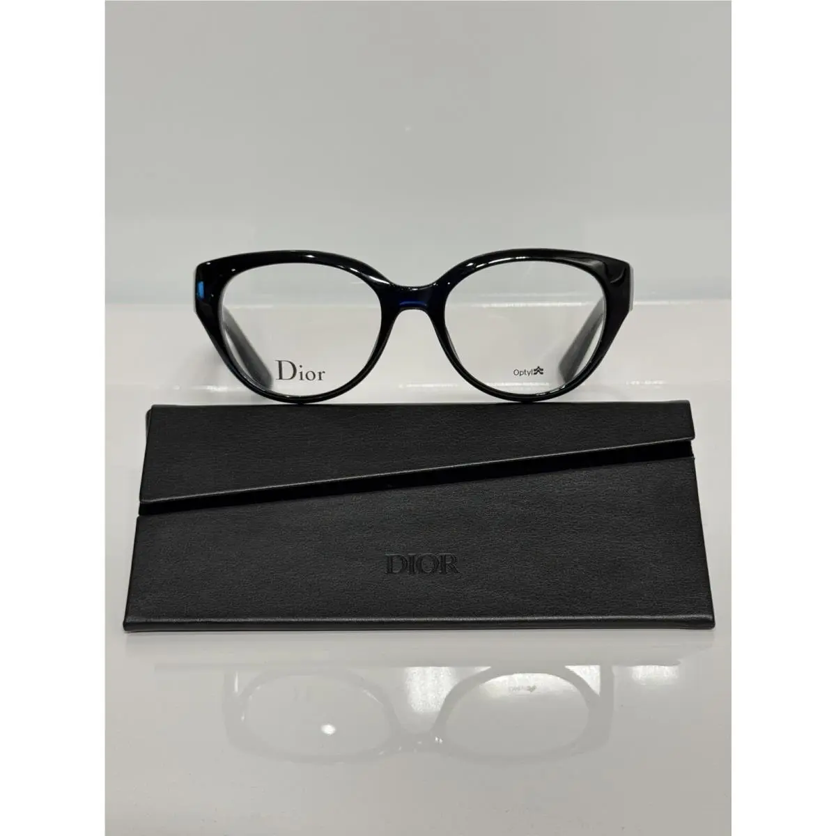Dior CD 3264 Edu Sapphire Bold Round Acetate Woman’s Eyeglasses 51mm