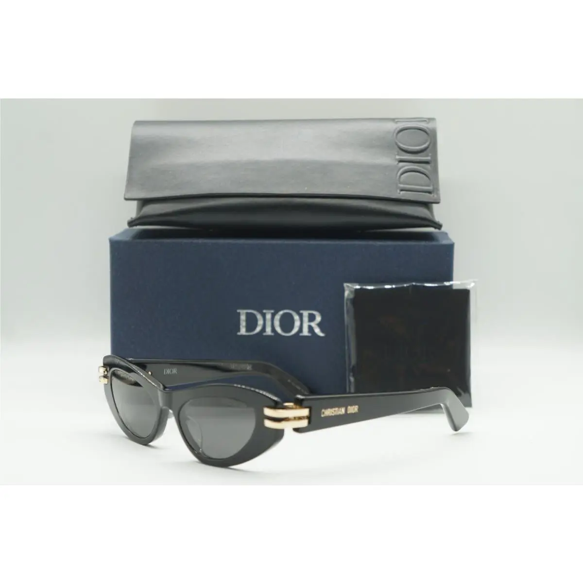 Christian  B1U 10A0 Shiny Black Smoke Sunglasses 50-16 by Dior