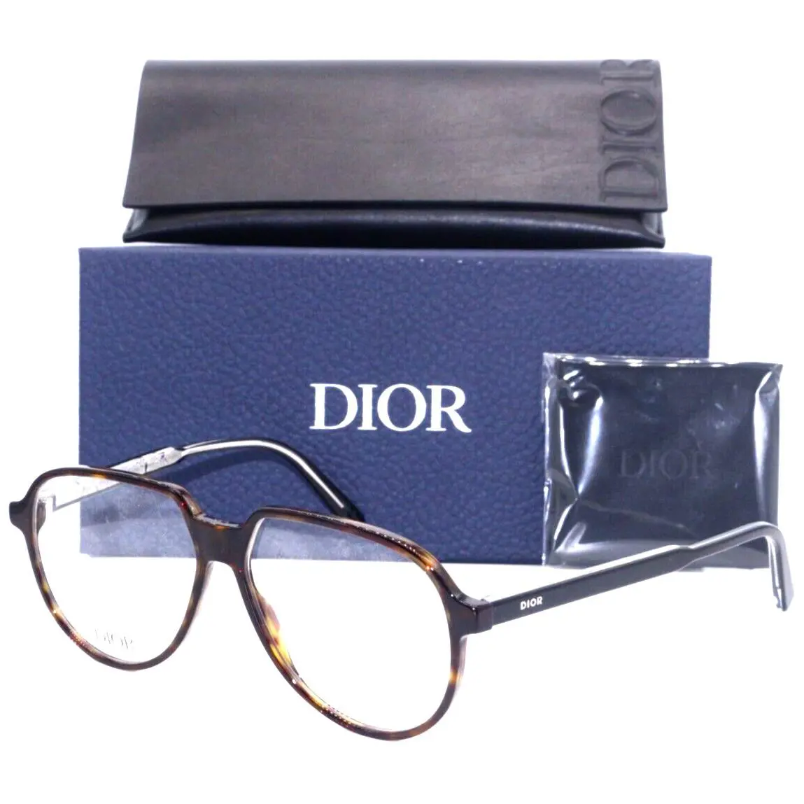 Christian  Indior O A1I 2000 Havana/black Eyeglasses 58-13 by Dior