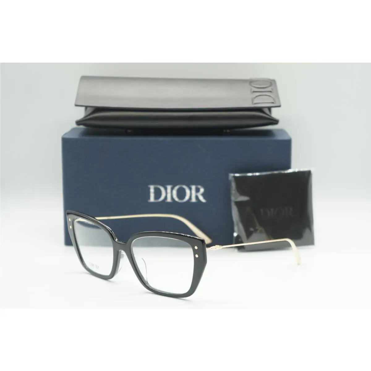 Christian Dior Miss Dioro S2F 1200 Shiny Black Sunglasses 54-17