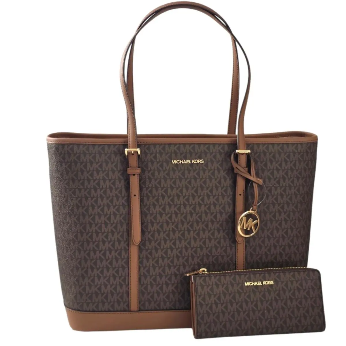 Michael Kors Jet Set Travel Small Logo Top-zip Tote Bag Black