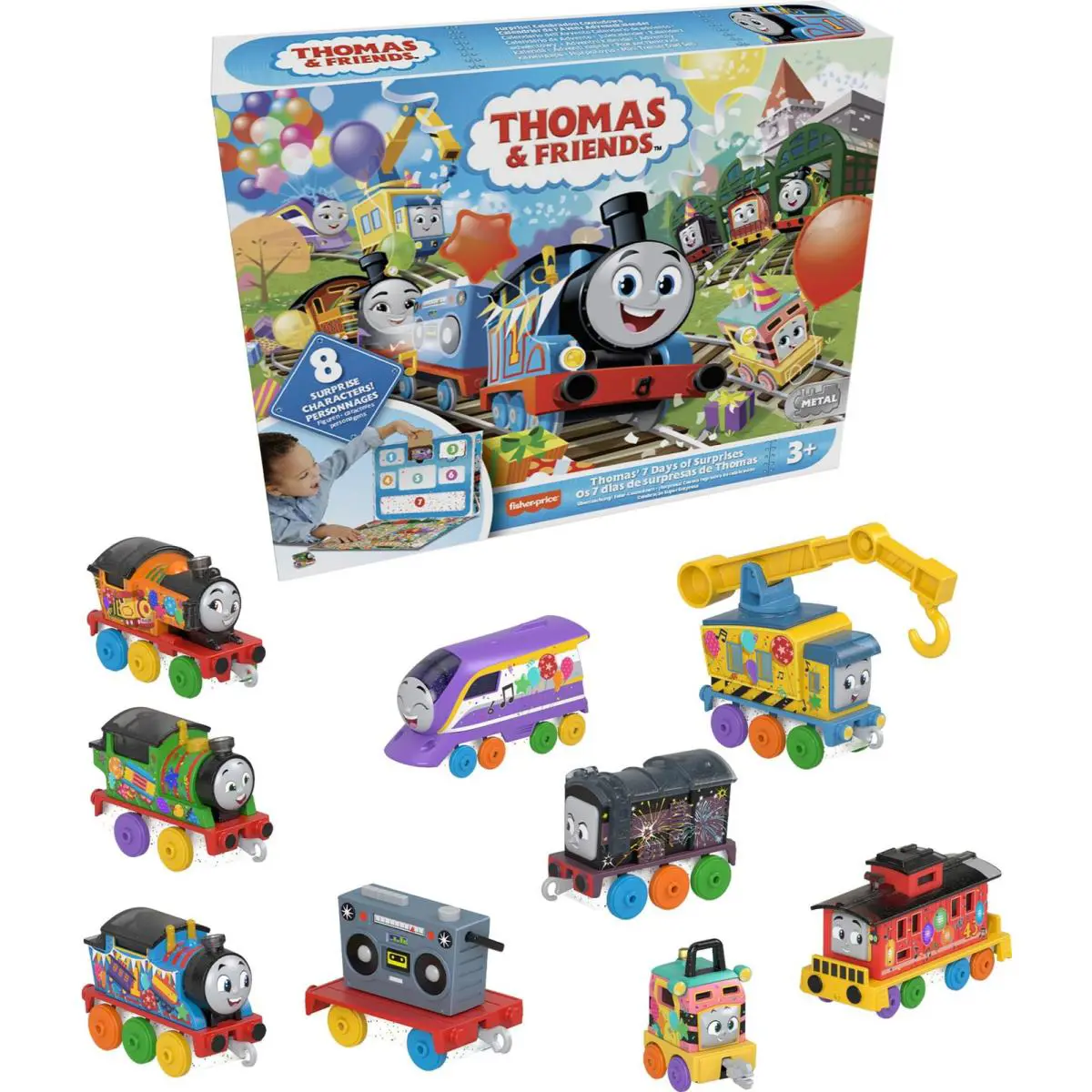 Toy Trains Gift Set Thomas’ 7 Days of Surprises 10-Piece Diecast Vehicles