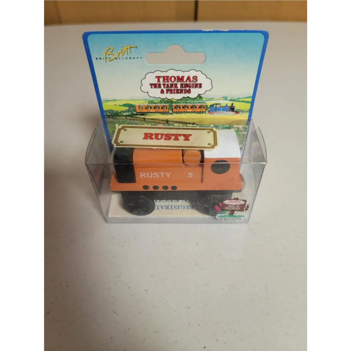 Thomas Wooden Railway Rare Bright Orange 1994 / 1995 Rusty