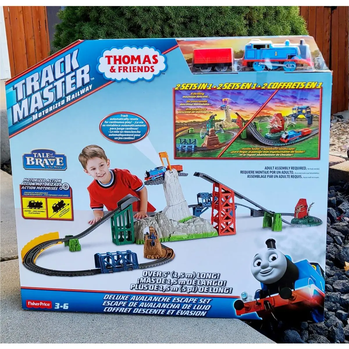 Thomas Friends Trackmaster Motorized Railway Thomas Deluxe Avalanche Set Brave