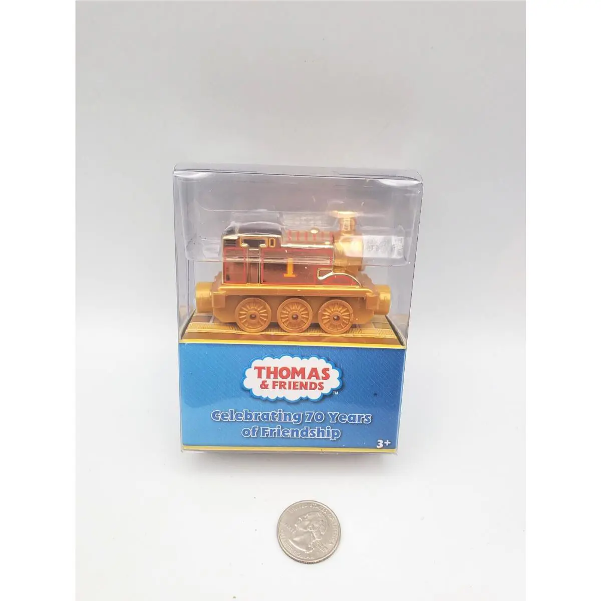 Thomas Friends Railway Train Take N Play Along Diecast Limited Gold Engine