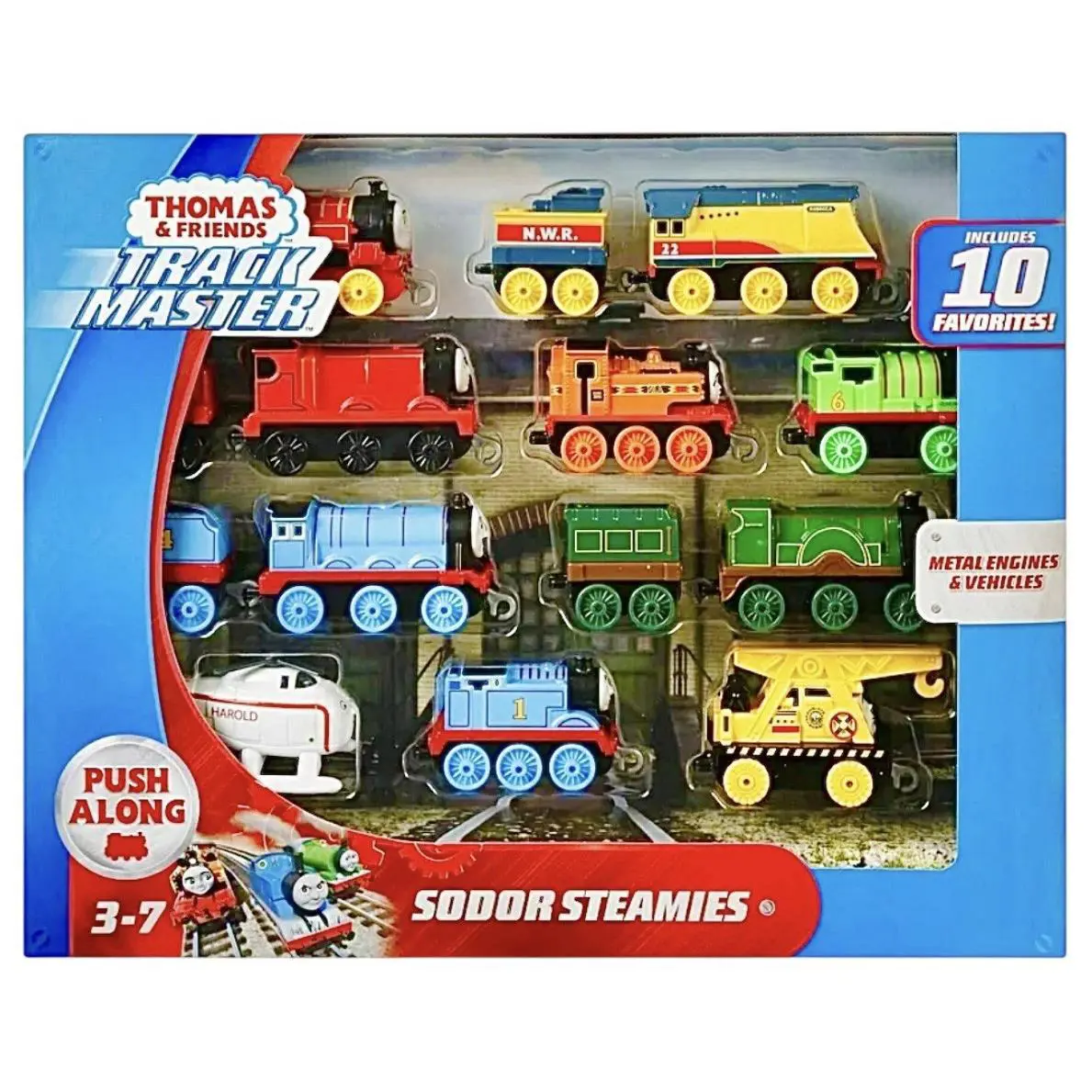 Thomas Friends Trackmaster Sodor Steamies 10-Pack Push-along Trains Vehicles