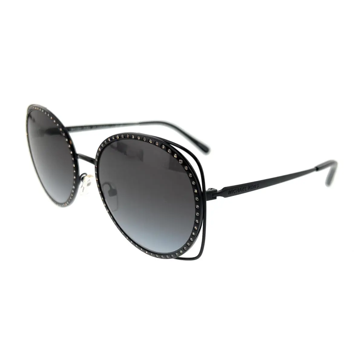 Michael Kors 0MK1118B 10058G Black Round Sunglasses