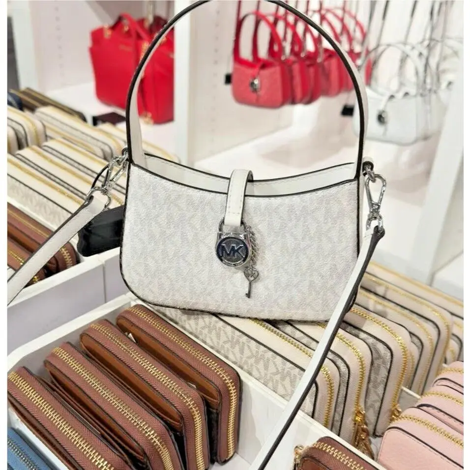 Michael Kors Lyra Extra-small Signature Logo Crossbody Handbag Optic White