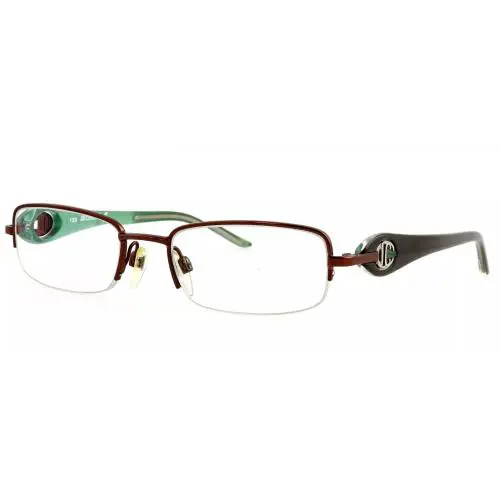 JC 175 Half Rimless Women`s Eyeglass Frame Bronze Green 49-18-135mm by Just Cavalli