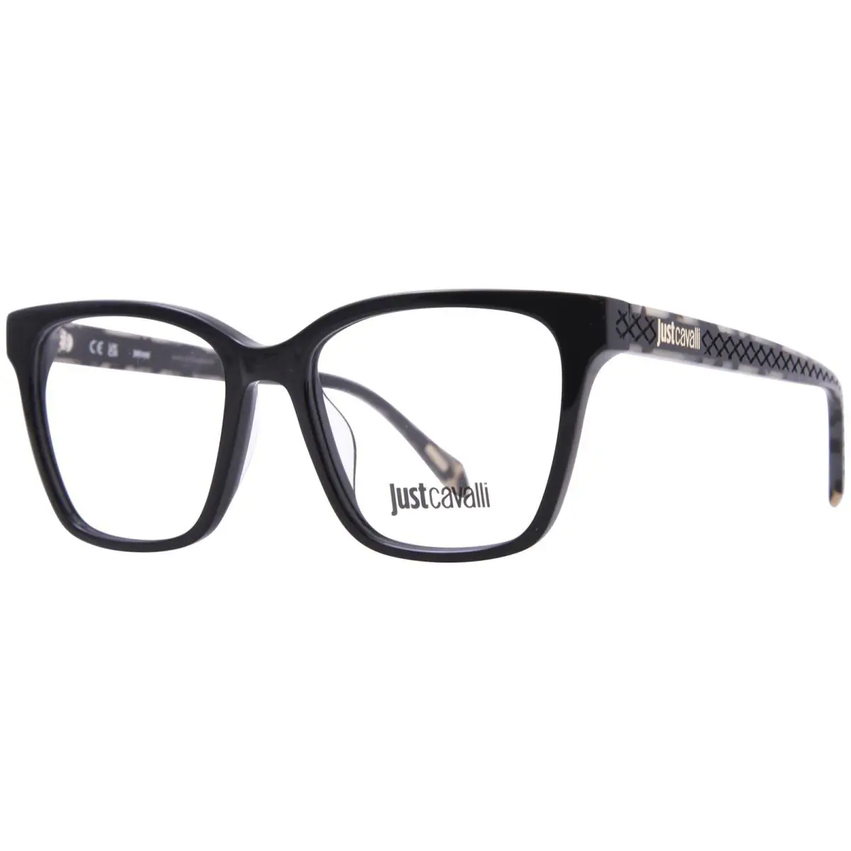 VJC010 700Y Eyeglasses Women`s Black Full Rim Square Shape 52mm by Just Cavalli