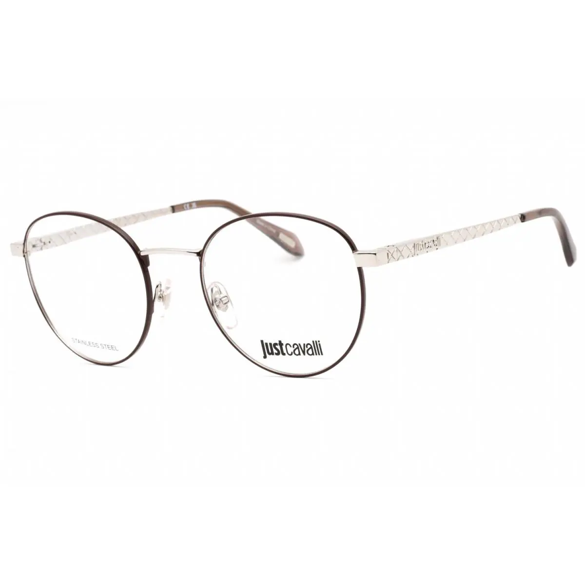 VJC017 0A75 Eyeglasses Shiny Palladium Frame 51mm by Just Cavalli