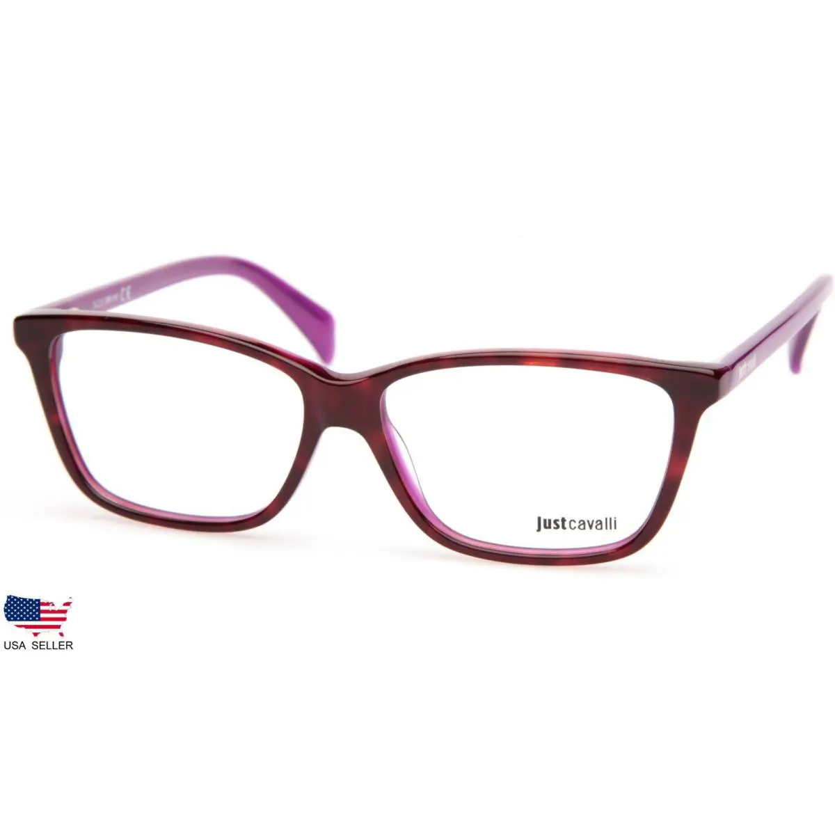 JC616 056 Havana Eyeglasses Glasses Frame 53-13-140 B36mm by Just Cavalli