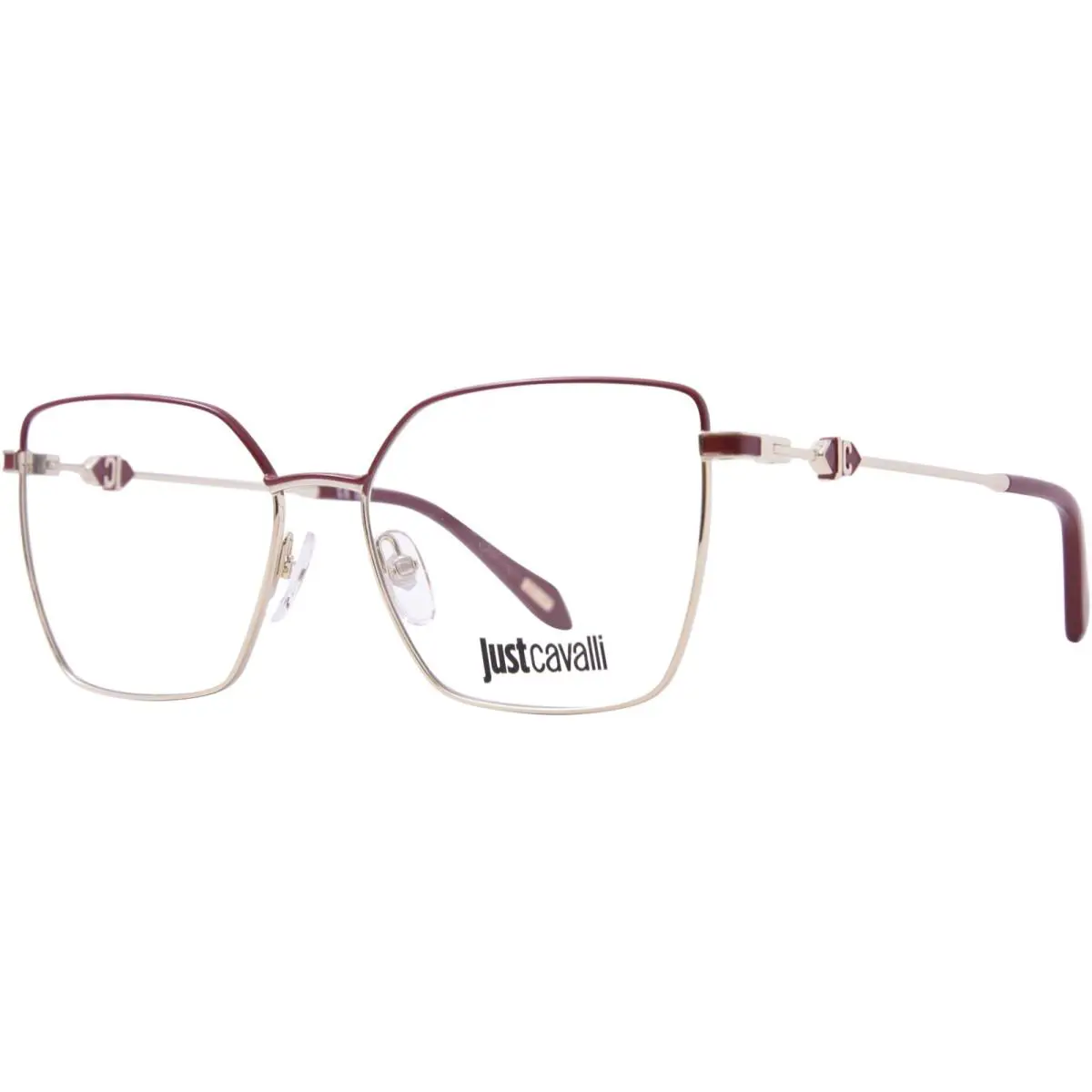 VJC013 0SNA Eyeglasses Women`s Light Gold Full Rim Cat Eye 55mm by Just Cavalli
