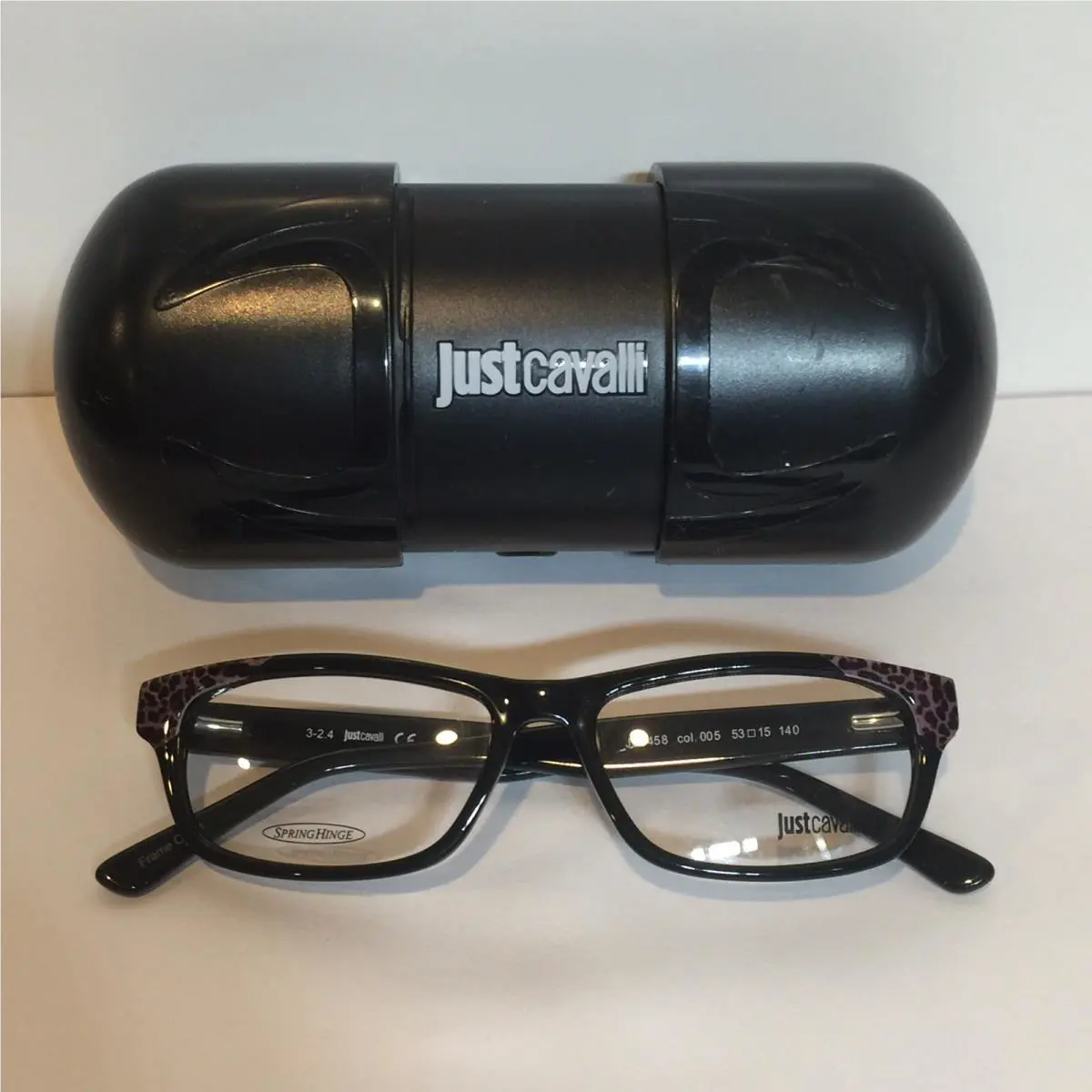 Just Cavalli JC458 005 Black Spotted Plastic Eyeglasses 53mm