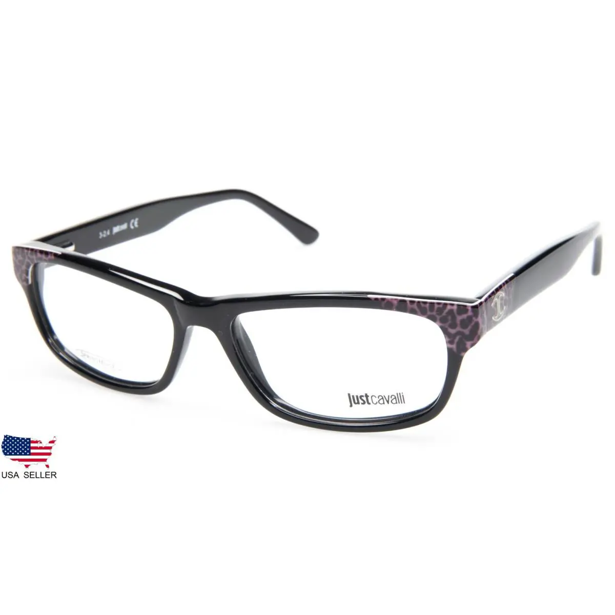 JC458 col.005 Black Eyeglasses Glasses Frame 53-15-140 B31mm by Just Cavalli