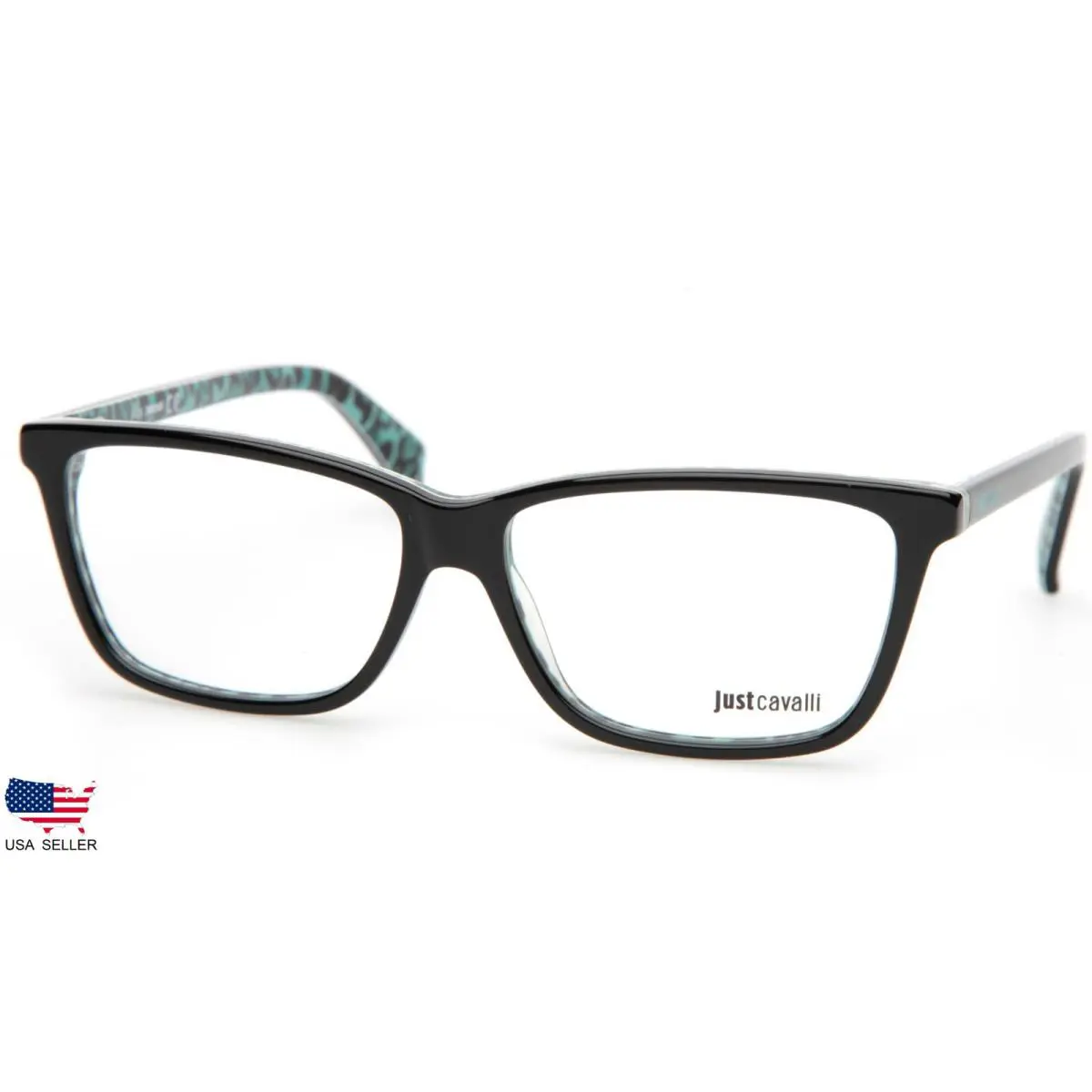 JC616 005 Shiny Black Eyeglasses Glasses Frame 53-13-140 B36mm by Just Cavalli