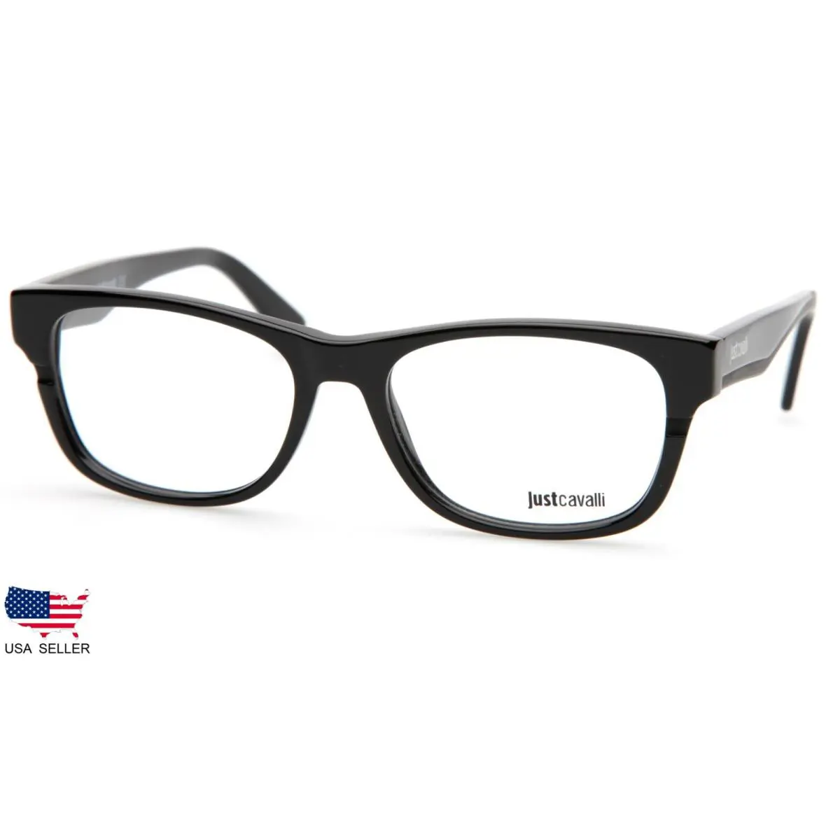 JC0775 col.001 Shiny Black Eyeglasses Glasses 52-16-140 B38mm by Just Cavalli