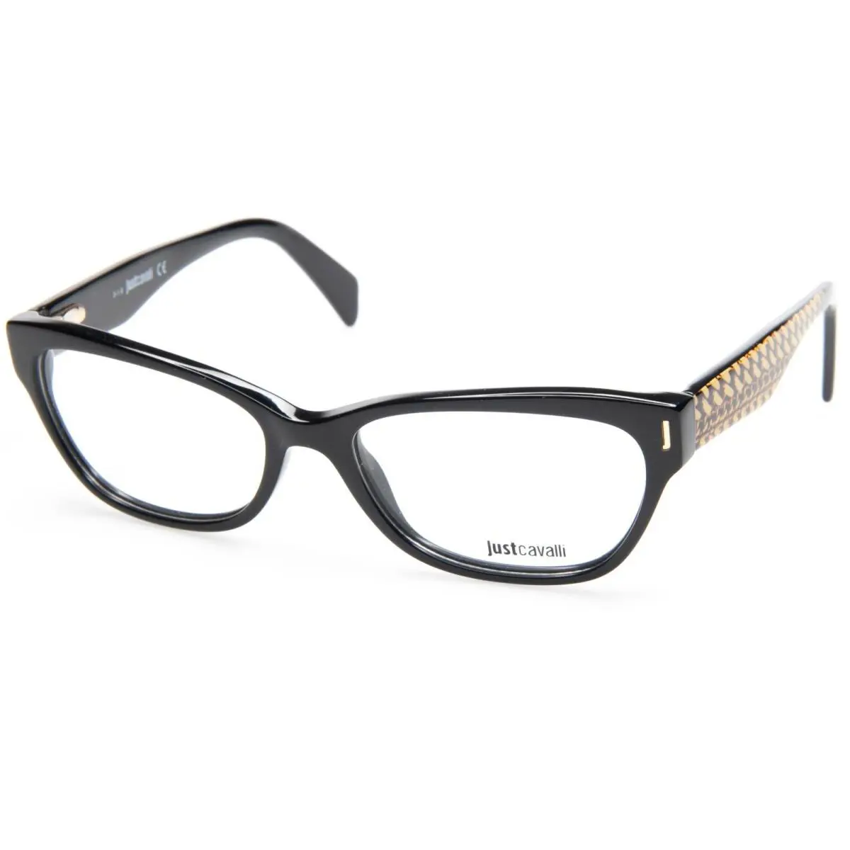 JC0746 col.A01 Shiny Black Eyeglasses Glasses 53-16-135 B34mm by Just Cavalli