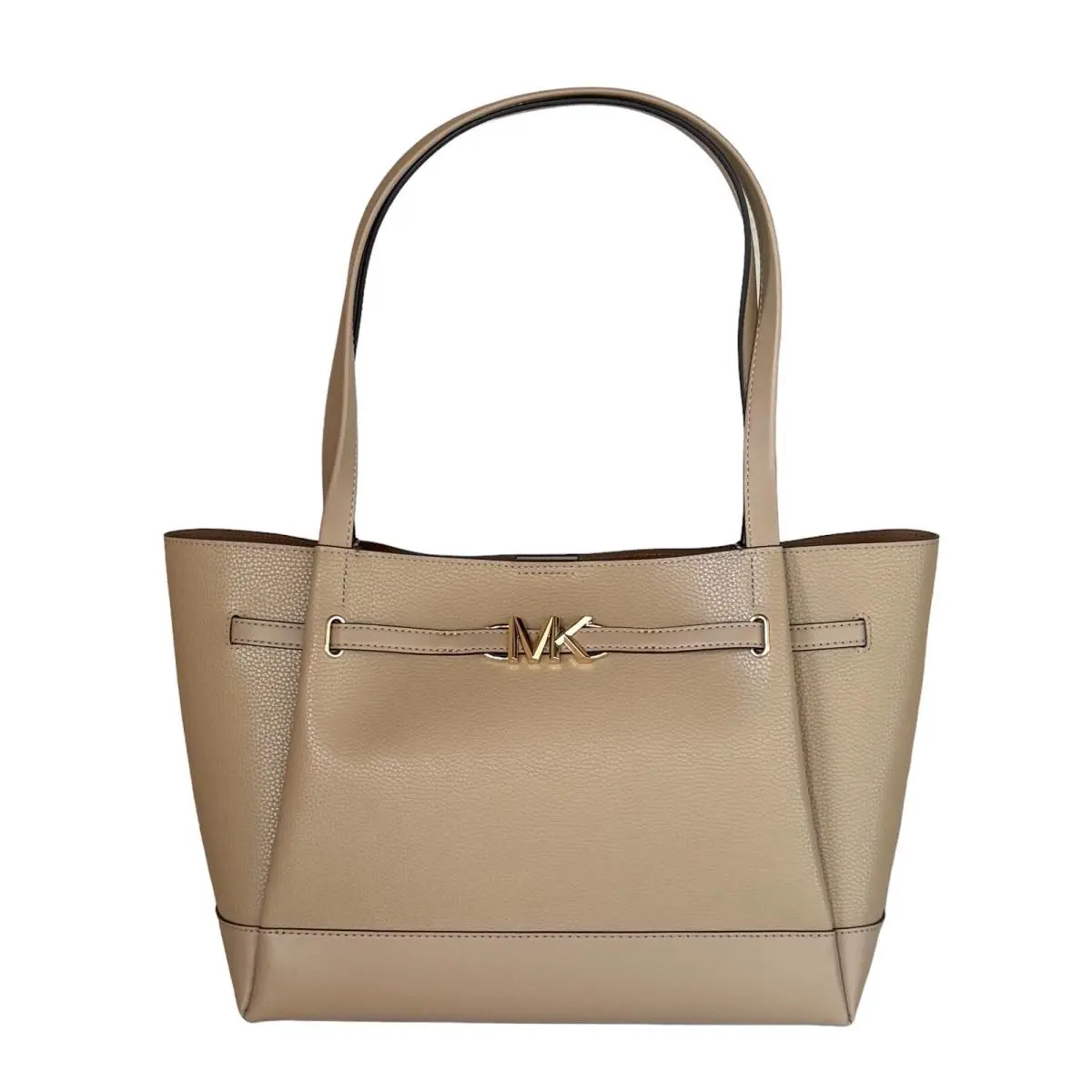 Reed Large Belted Leather Tote Camel by Michael Kors
