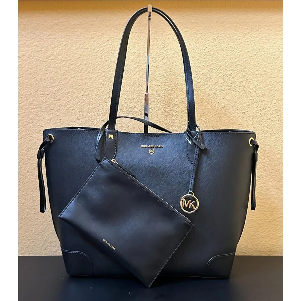 Edith Drawstring Travel Tote Shoulder Bag + 1 Pouch Marigold by Michael Kors