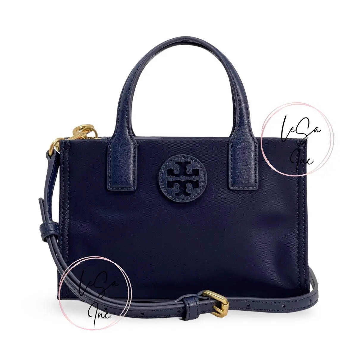 Ella Extra Small Mini Top Zip Nylon Crossbody Bag Tory Navy by Tory Burch