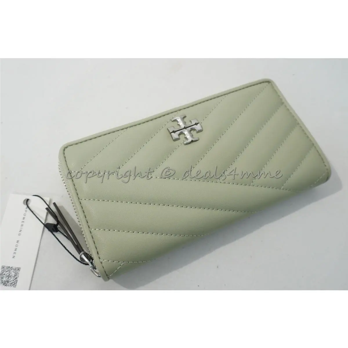 Kira Chevron Shoulder Bag or Continental/bi-fold Wallet in Pine Frost Continental Wallet by Tory Burch