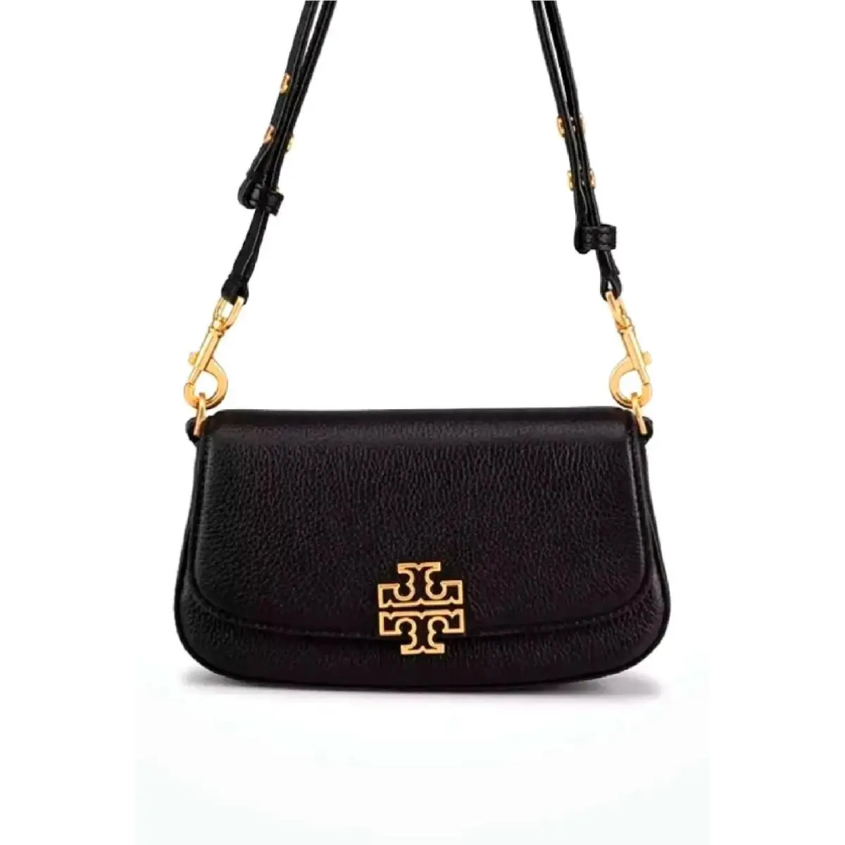 Britten Gold Hardware Women`s Convertible Crossbody Handbag Black by Tory Burch