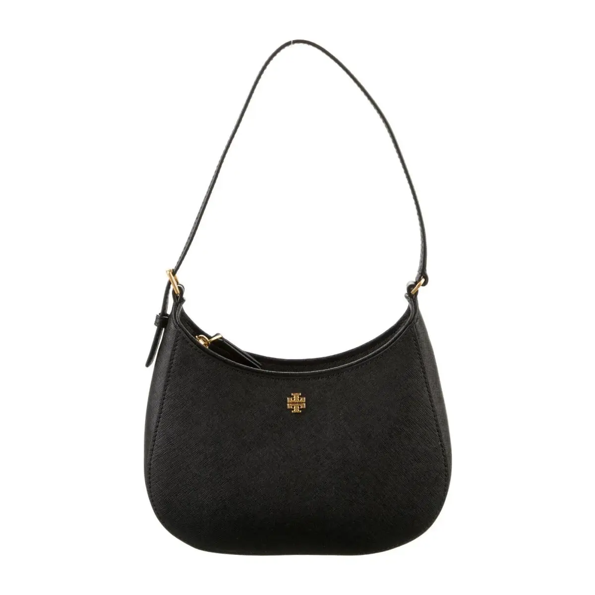 Emerson Saffiano Leather Shoulder Handbag Special Price Black by Tory Burch
