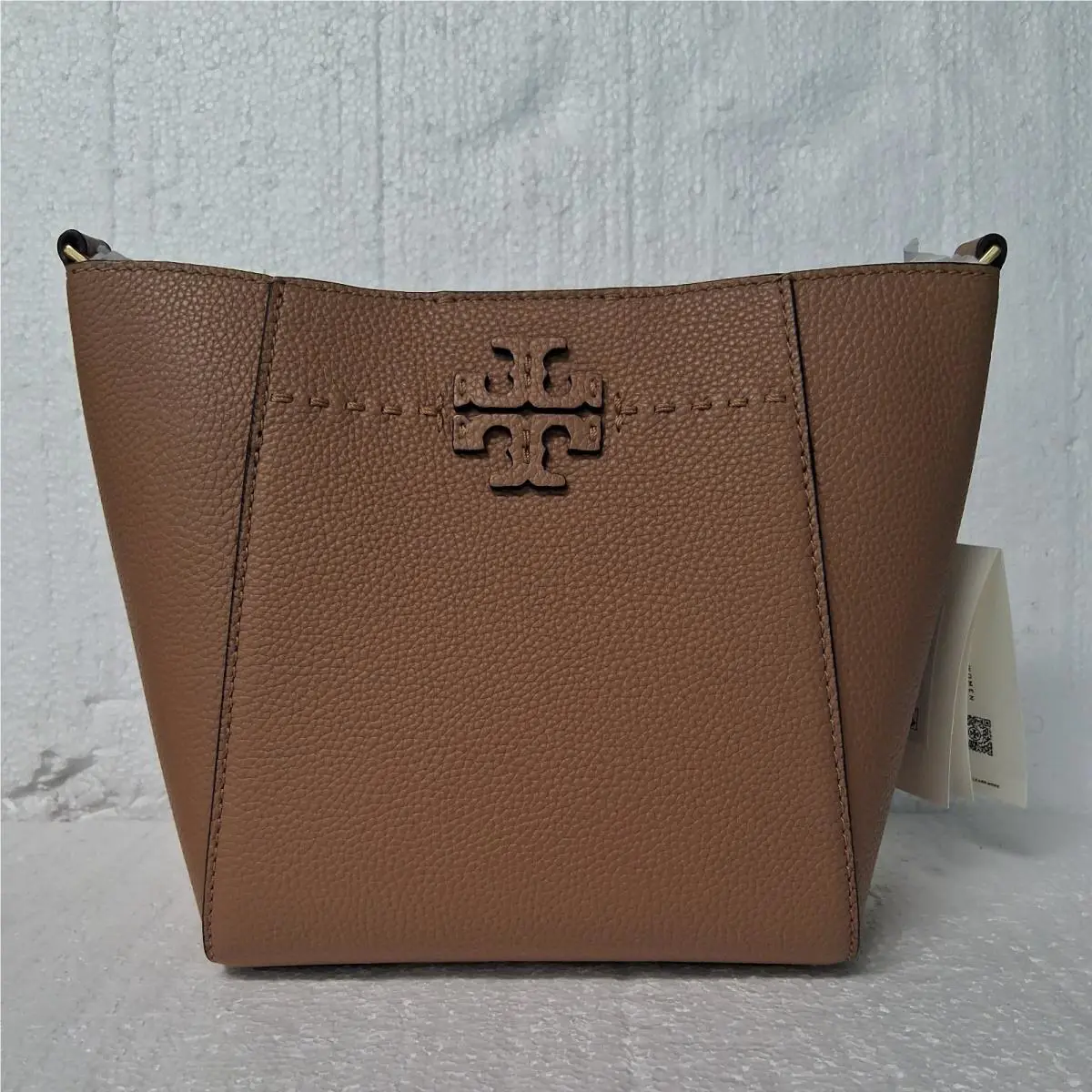 Tory Burch Small Mcgraw Bucket Bag Tiramisu Style 74956