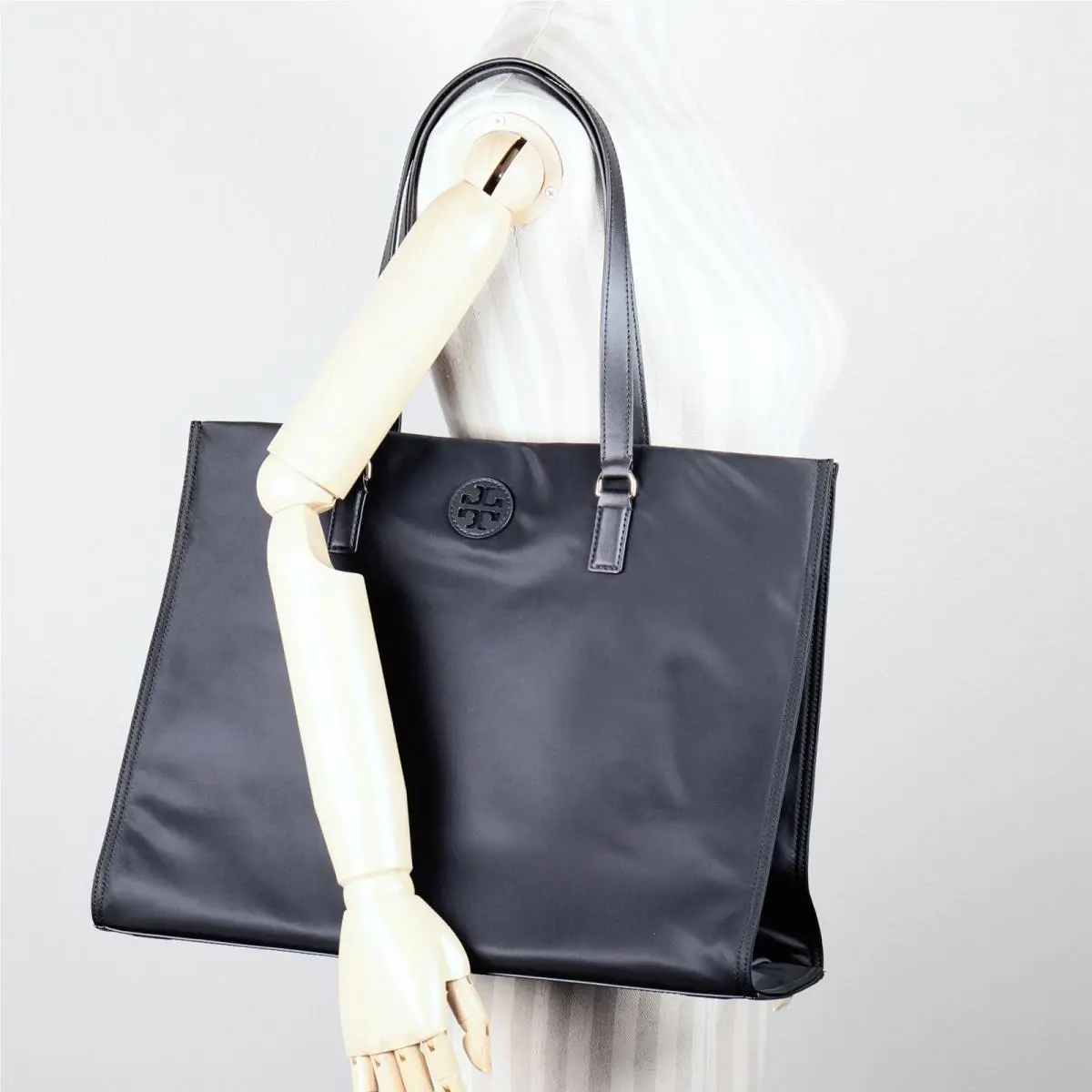 Latest  Ella Black Nylon Large Tote Travel Shoulder Bag Purse 136144 by Tory Burch