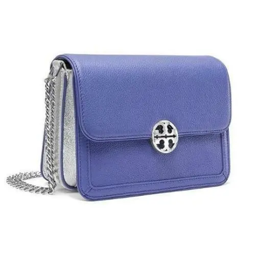 Tory Burch Fleming Color Marlin Silver Handbag Style 31427