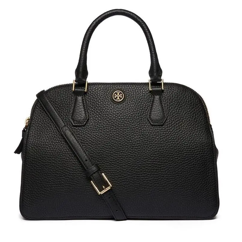 Tory Burch Robinson Pebbled Double-zip Satchel Black Gift Bag 32159771
