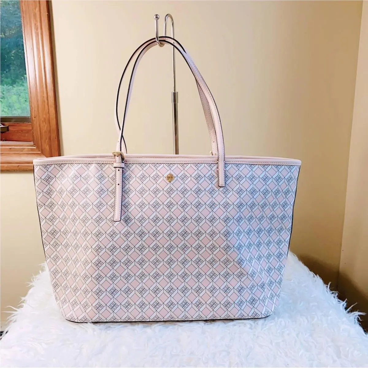 Tory Burch Geo Logo Large Zip Tote