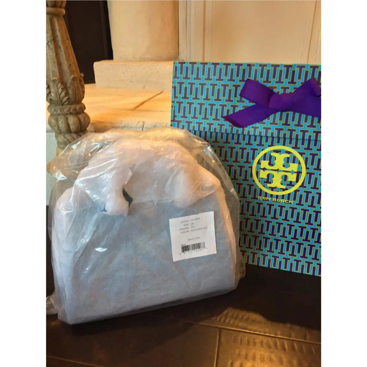 New-tory Burch Robinson Triangle Tote Electric EEL-MINT-NWT$525 31139642