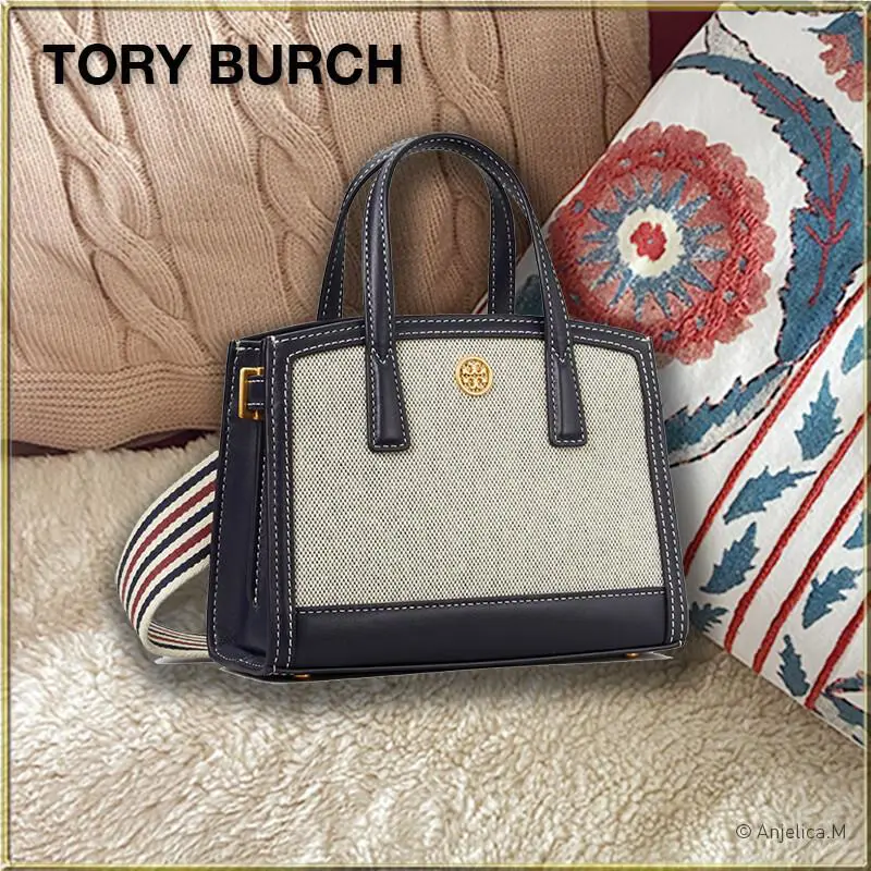 Tory Burch Walker Canvas Micro Satchel Tory Navy 79409