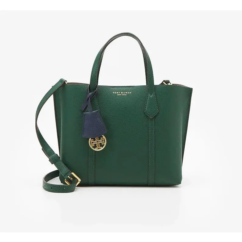 Tory Burch Perry Triple Small Leather Satchel Crossbody Bag Norwood Green