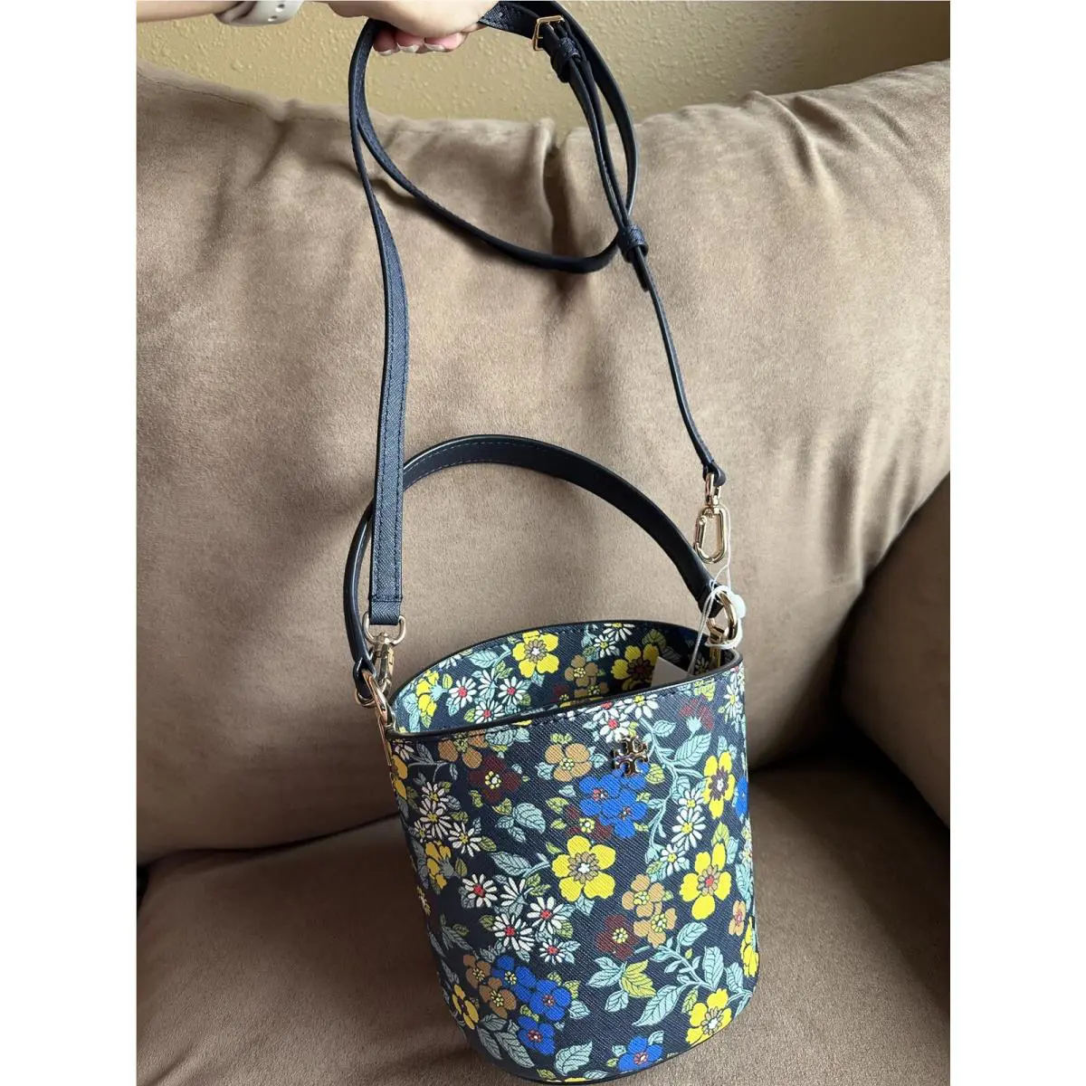 Tory Burch Crossbody Bag Floral Bucket