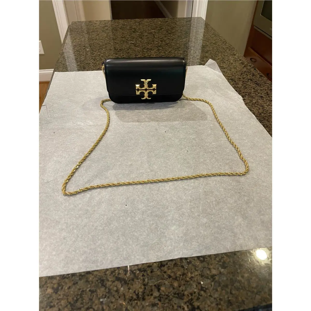 Tory Burch Eleanor Phone Crossbody Bag - Black
