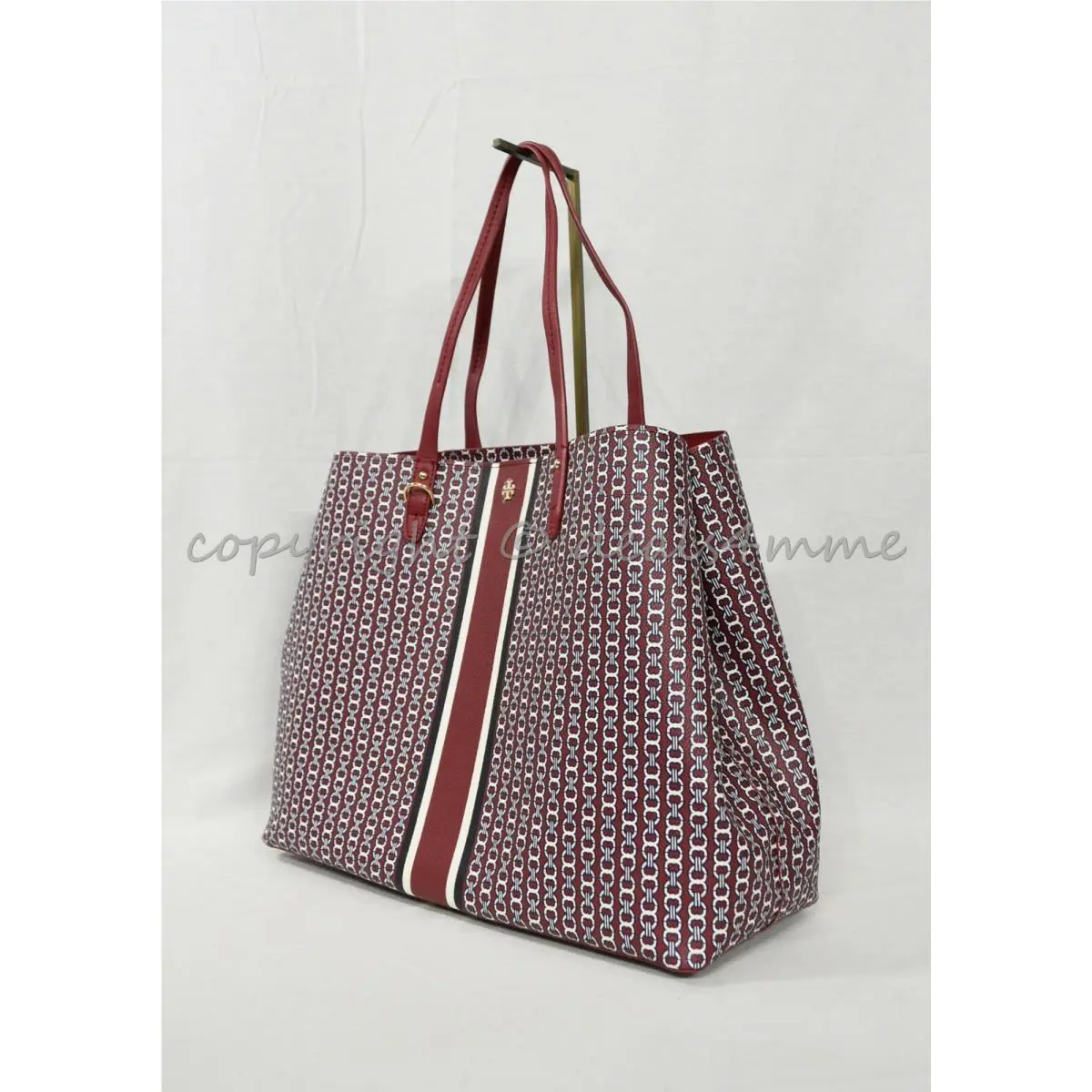Tory Burch Gemini Link Tote with Side Snaps in Redstone