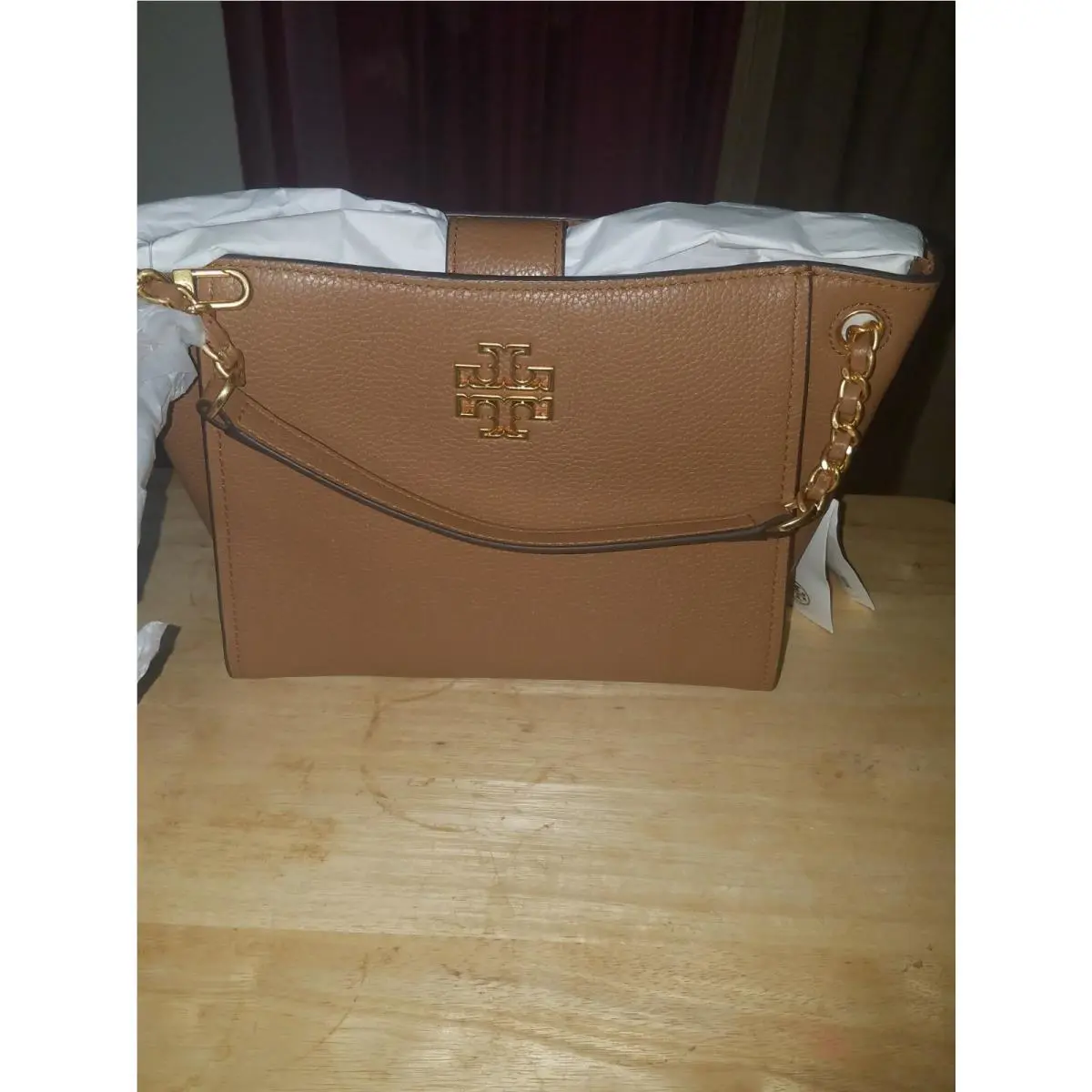 Tory Burch Mini Britten Crossbody Tote Bark/brown