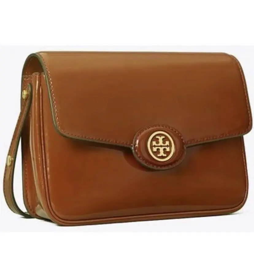 Tory Burch Robinson Spazzolato Bag Leather Brown Package